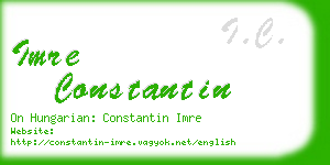 imre constantin business card